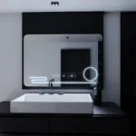 Oglinda LED Rectangulara, 120x80cm, Harmonie MotionGlow Marcello, Sistem Dezaburire, Ceas & Termometru, Lupa Cosmetica, Dimabila - imagine 2