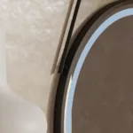 Oglinda LED Rotunda, 50cm, Celeste Majeste Noir Eleve MotionGlow Marcello, Sistem Dezaburire, Ceas & Termometru, Dimabila - imagine 2