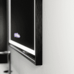 Oglinda LED Rectangulara, 80x60cm, Verite Majeste Noir Motion Glow Marcello, Sistem Dezaburire, Ceas & Termometru, Dimabila - imagine 2