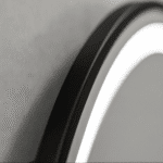 Oglinda LED Rotunda, 60cm, Celeste Majeste Noir MotionGlow Marcello, Sistem Dezaburire, Ceas & Termometru, Dimabila - imagine 2