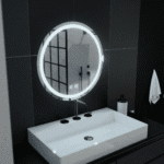 Oglindă LED rotundă, 70cm, Lucea Touch, Sistem dezaburire, intensitate reglabilă