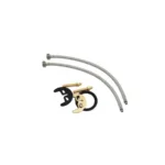 Baterie Lavoar cu Pipa Fixa, Aliaj, Crom, LV002 - imagine 3