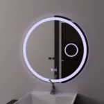 Oglindă LED rotundă Luxor, diametru 70 cm, touch, dezaburire și intensitate reglabilă