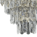 Candelabru Cristal WINDSOR Petito 3xE14, Diametru 29cm, Crom Lucios, Inaltime Reglabila - imagine 2