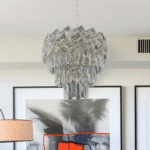 Candelabru Cristal WINDSOR Petito 3xE14, Diametru 29cm, Crom Lucios, Inaltime Reglabila