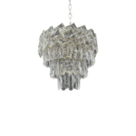 Candelabru Cristal WINDSOR Petito 3xE14, Diametru 29cm, Crom Lucios, Inaltime Reglabila - imagine 3