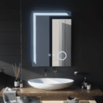 Oglinda LED Rectangulara, 50x70cm, Linea Touch, Sistem Dezaburire, Dimabila - imagine 3