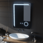Oglinda LED Rectangulara, 50x70cm, Linea Touch, Sistem Dezaburire, Dimabila - imagine 4