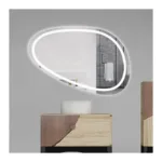 Oglinda LED , 80x45cm, Disegno Touch Marcello, Sistem Dezaburire, Dimabila - imagine 2