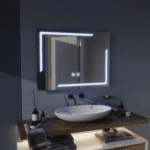 Oglinda LED Rectangulara, 80x60cm, ECLISSA Touch, Sistem Dezaburire, Dimabila - imagine 3