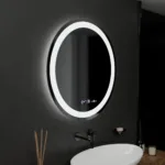 Oglinda LED Rotunda, 60cm, Celeste MotionGlow Marcello, Sistem Dezaburire, Ceas & Termometru, Dimabila, Lumina Calda Neutra Rece 3000K/4000K/6000K - imagine 4