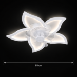 Lustra LED Ventilator DAFIA cu Telecomanda, 49W, D85cm, Lumina Rece/Neutra/Calda, Metal si Plastic, Alb - imagine 4