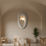Lustra Moderna EON Eleganza, 49 cm, Suspendata, 1 X E27, Gri, Metal si Spuma, Inaltime Reglabila - imagine 2