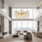 Candelabru Cristal ARBUS Regalis, Φ80cm, 10xE14, Auriu, Metal si Cristal - imagine 3