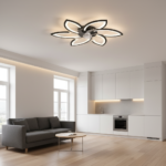 Lustra LED Ventilator ANEMO cu Telecomanda, 36W, D76.5cm, Lumina Rece/Neutra/Calda, Metal si Plastic, Negru - imagine 4