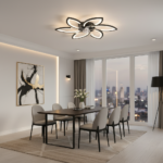 Lustra LED Ventilator ANEMO cu Telecomanda, 36W, D76.5cm, Lumina Rece/Neutra/Calda, Metal si Plastic, Negru - imagine 2