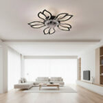 Lustra LED Ventilator ANEMO cu Telecomanda, 30W, D61cm, Lumina Rece/Neutra/Calda, Metal si Plastic, Negru - imagine 4