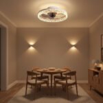Lustra LED VEYA cu Telecomanda, 38W, D50cm, Lumina Rece/Neutra/Calda, Metal si Plastic, Alb - imagine 2