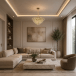 Candelabru Cristal HERT Regalis, 106W, 10xE14, Lumina Rece/Calda/Neutra, Inaltime Reglabila, Metal si Cristal, Auriu - imagine 3