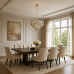 Candelabru Cristal KRAN Magno, 12xE14, Inaltime Reglabila, Metal si Cristal, Auriu - imagine 2