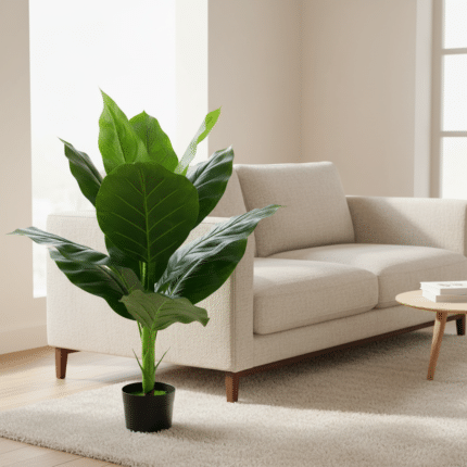 Planta Artificiala Tip Bananier Musa, 100 cm, Verde