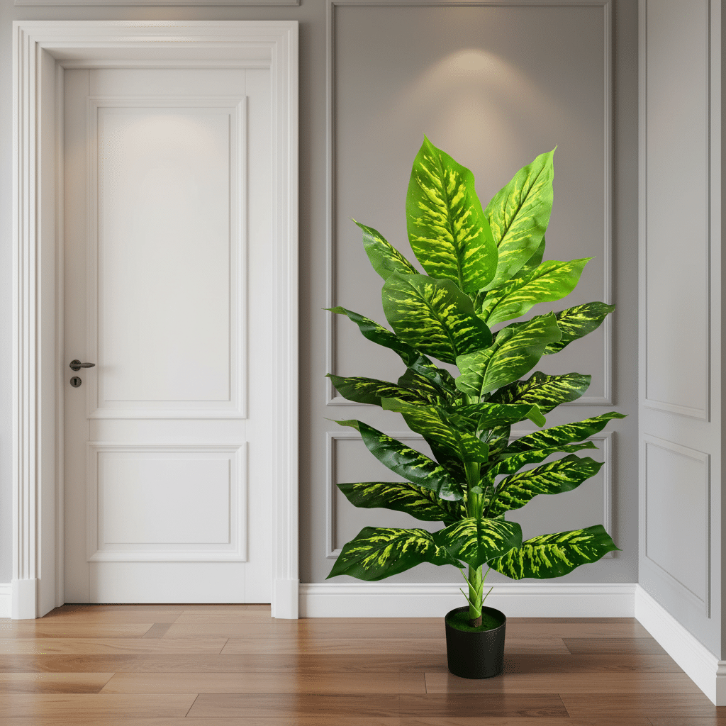Planta Artificiala Tip Dieffenbachia, 150 cm, Verde Planta Artificiala Tip Dieffenbachia, 150 cm, Verde