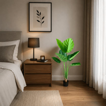 Planta Artificiala Tip Strelitzia, 130 cm, 9 frunze, Verde