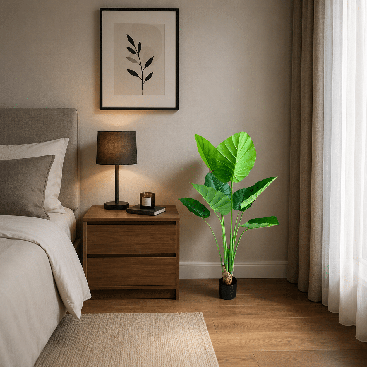 Planta Artificiala Tip Strelitzia, 130 cm, 9 frunze, Verde Planta Artificiala Tip Strelitzia, 130 cm, 9 frunze, Verde