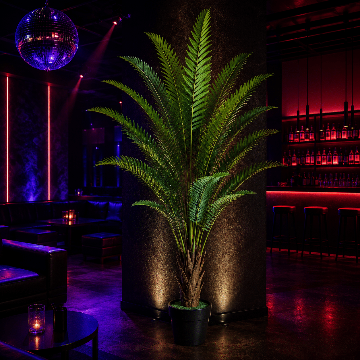 Planta Artificiala Copac Tip Palmier Regal, 220 cm, 18 frunze, Verde, cu Ghiveci Planta Artificiala Copac Tip Palmier Regal, 220 cm, 18 frunze, Verde, cu Ghiveci