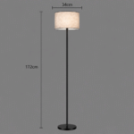 Lampadar Termez, 1 x E27, Metal, Alb si Negru - imagine 4