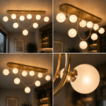 Lustra Moderna QUVA Supremo, 9 x G9, Lungime 80cm, Metal, Auriu - imagine 4