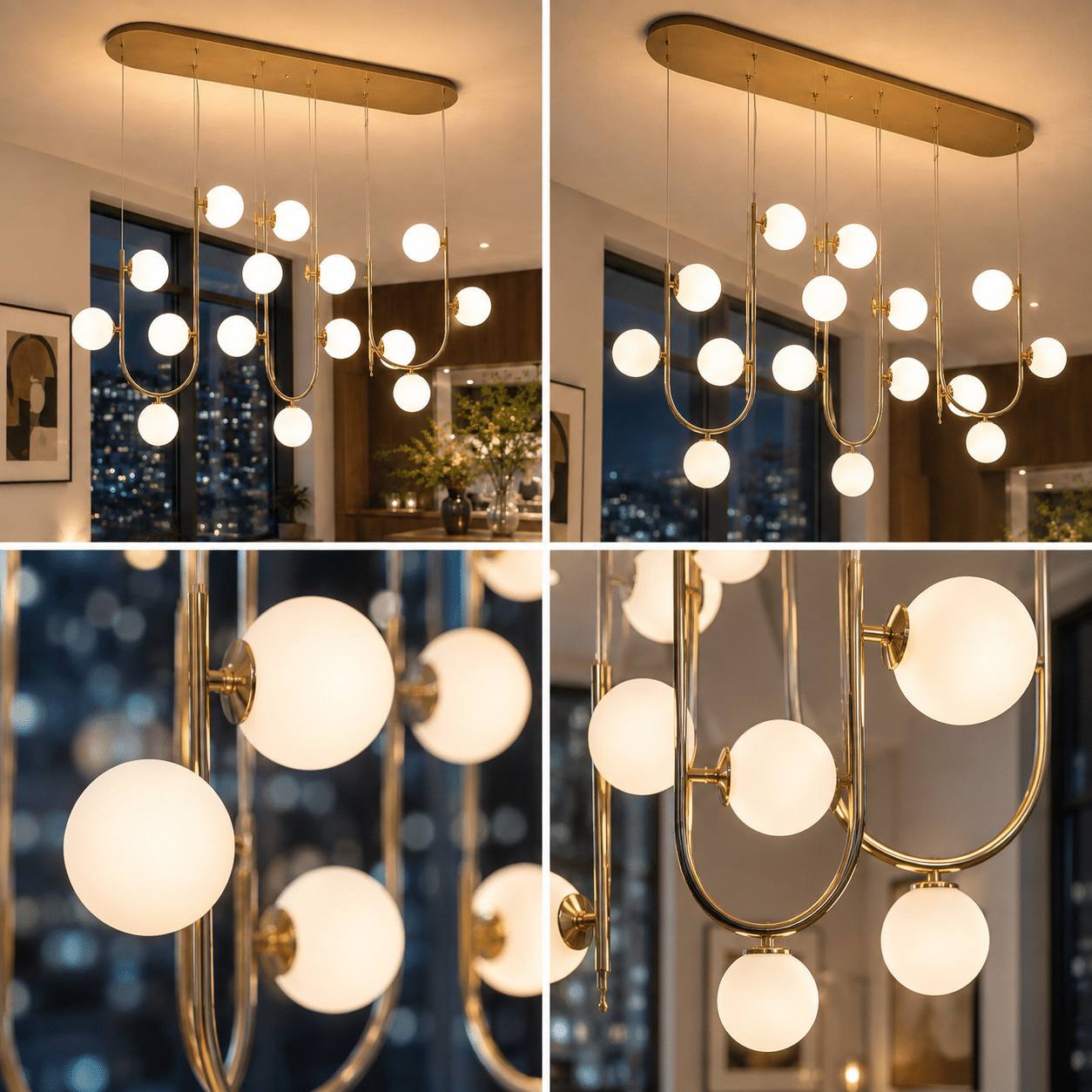 Lustra Suspendata GIJDUVAN Supremo, 16 x G9, Diametru 95cm, Metal, Auriu, Inaltime Reglabila - imagine 4