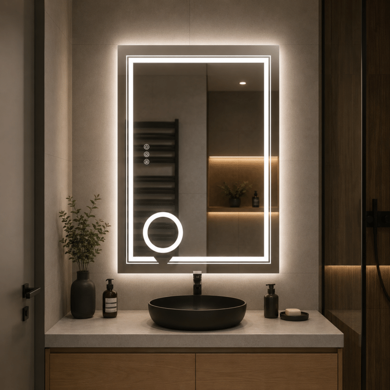 Oglindă LED CANTO Touch 50×70 cm