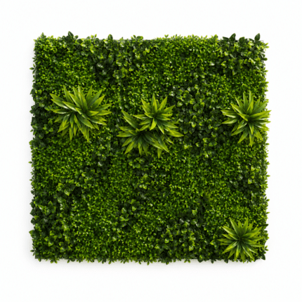 Planta Artificiala Panou de Gard Viu Cimisir, 100 x 100 cm, Verde