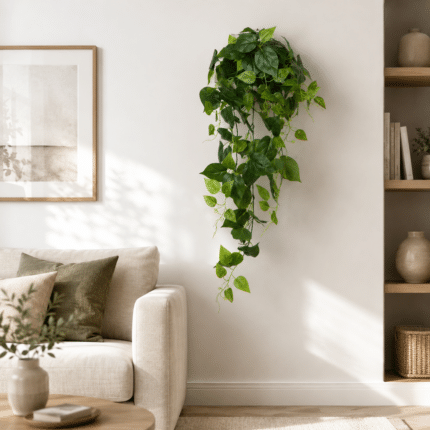 Planta Artificiala Suspendata Epipremnum, Inaltime 100cm, Verde