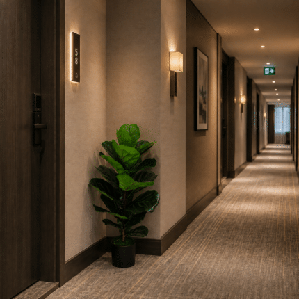 Planta Artificiala Copac Tip Ficus, 2 Ramuri, 67 cm, Verde, cu Ghiveci