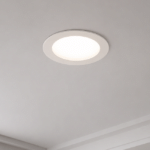 Spot LED AKTOBE, Ø11.9cm, 6W, Rotund, Lumina Rece, Alb, Metal si Acrilic