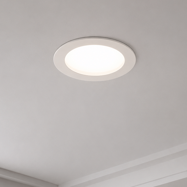 Spot LED AKTOBE, Ø11.9cm, 6W, Rotund, Lumina Rece, Alb, Metal si Acrilic - imagine 1