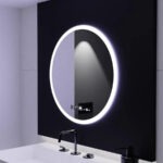 Oglinda LED Rotunda GIULIA, 70cm, senzor MotionGlow, Sistem Dezaburire, Ceas & Termometru, Dimabila, Marcello Funghi