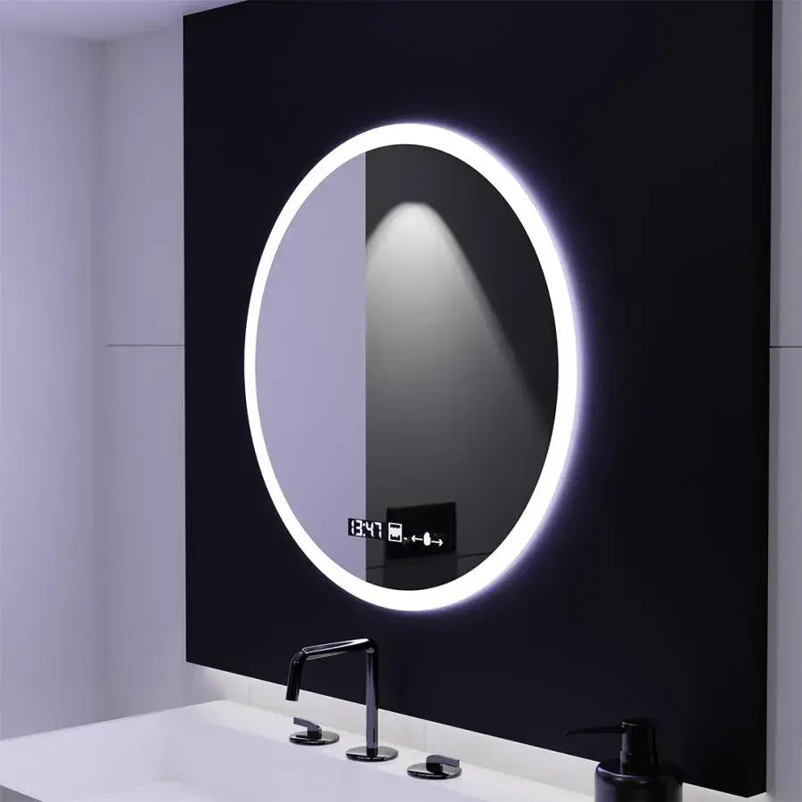 Oglinda LED Rotunda GIULIA, 70cm, senzor MotionGlow, Sistem Dezaburire, Ceas & Termometru, Dimabila, Marcello Funghi Oglinda LED Rotunda GIULIA, 70cm, senzor MotionGlow, Sistem Dezaburire, Ceas & Termometru, Dimabila, Marcello Funghi - imagine 1